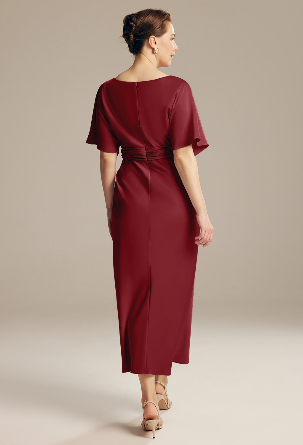 AW Romula Burgundy  Mother of the Bride Dresses